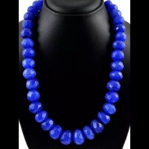 Genuine 990CT Blue Sapphire Necklace